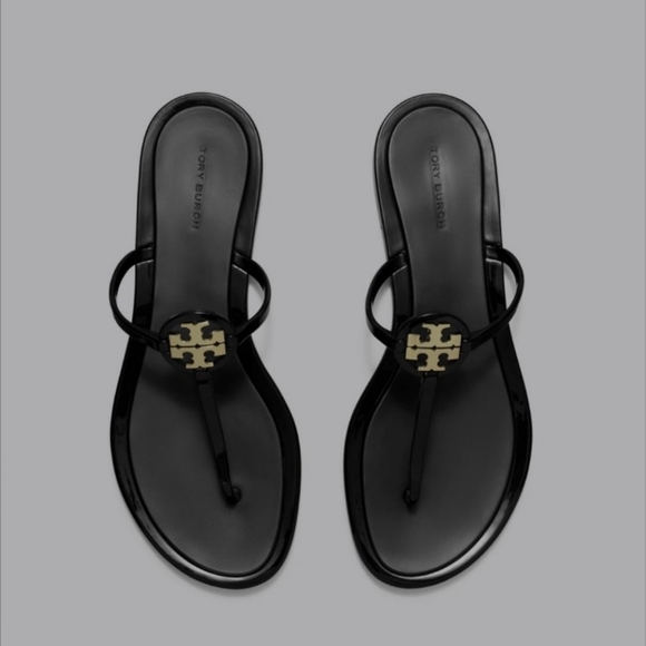 Tory Burch Shoes - Tory Burch Black and Gold Sandals